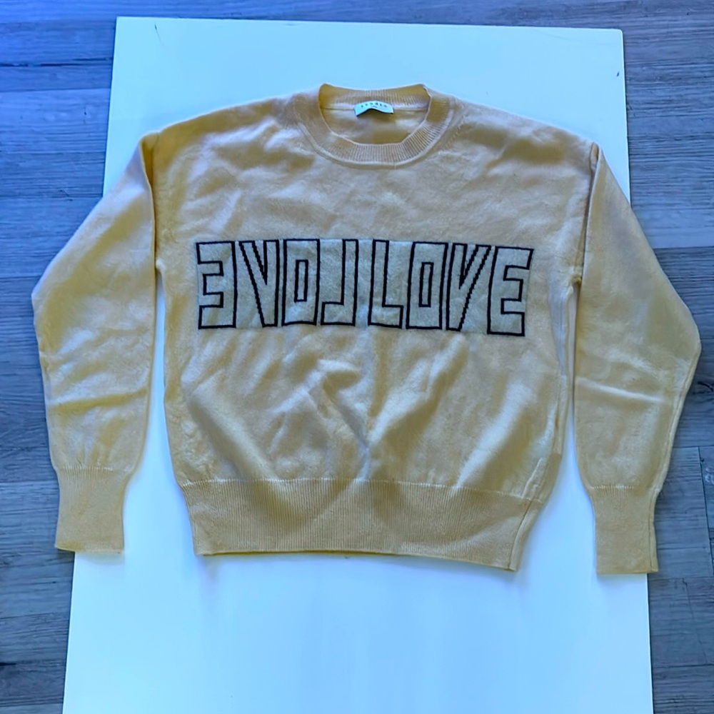 Sandro sweatshirt 
Yellow 
Good condition